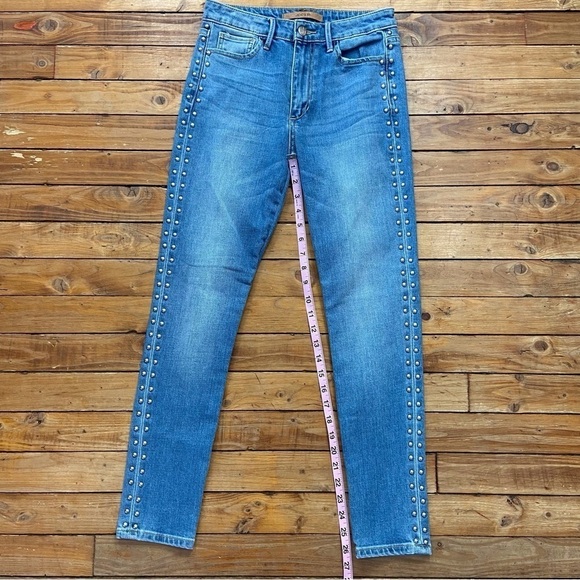 Joe’s jeans The Charlie High rise skinny studded stretchy size 25 light blue 25 - Picture 8 of 12